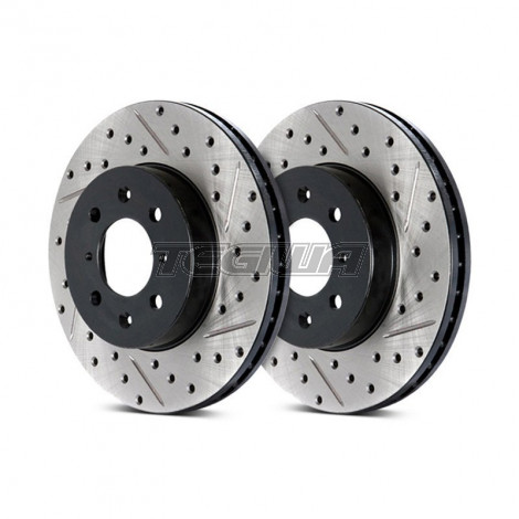 Stoptech Drilled & Slotted Brake Discs (Rear Pair) Volkswagen CC 12-17 