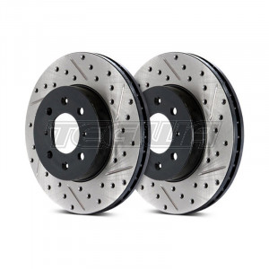 Stoptech Drilled & Slotted Brake Discs (Front Pair) Volkswagen Jetta (1G) 84-92 